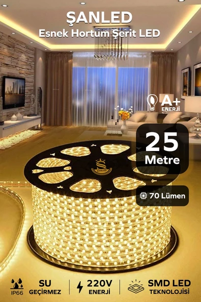 Hortum Esnek 220V Şerit Led Gün Işığı 25 Metre ürün görseli 1