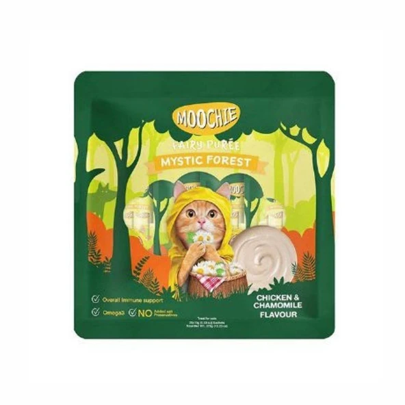 Moochie Creamy Tavuklu ve Papatyalı Sıvı Krema Kedi Ödülü 25x15 gr ürün görseli 1