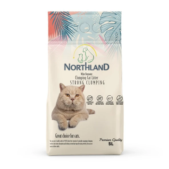 Northland 5 Lt Natural Doğal Bentonit Kedi Kumu ürün görseli 1