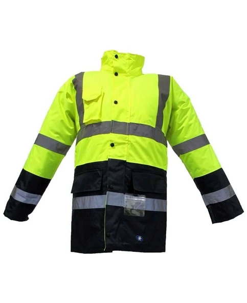 Waterproof Fosforlu Oxford Parka Sarı Lacivert XXXL beden JUNIOR JN1013 ürün görseli 1