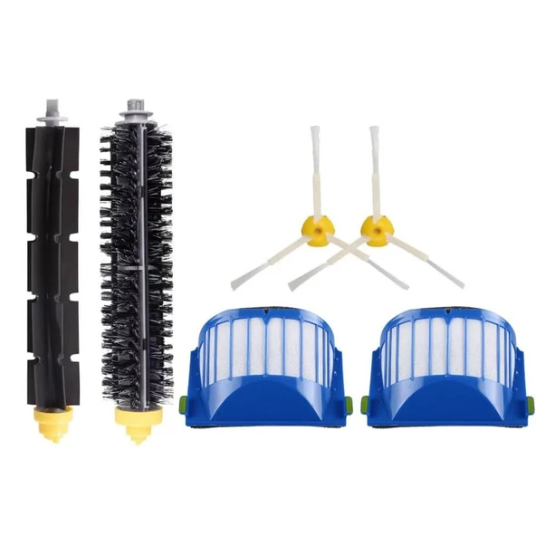 iRobot Roomba 600 605 606 620 630 650 660 671 693 Yedek Ana Fırça Filtre Yan Fırça 6 adet set ürün görseli 1