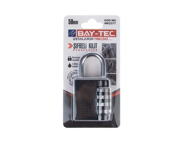 Şifreli Asma Kilit 50 mm-MK2377  BAY-TEK ürün görseli 1