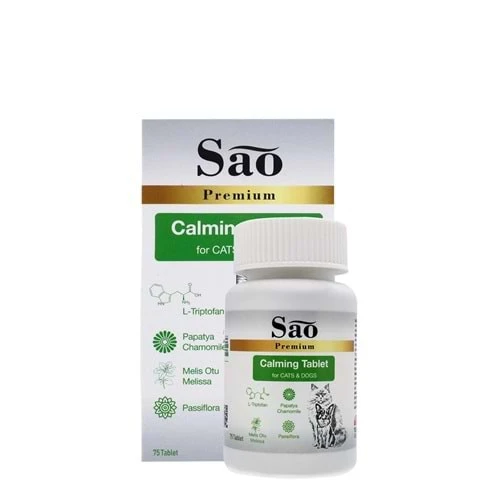 SAO Calming Kedi ve Köpekler İçin Sakinleştirici Çiğnenebilir Tablet 75 Adet ürün görseli 1