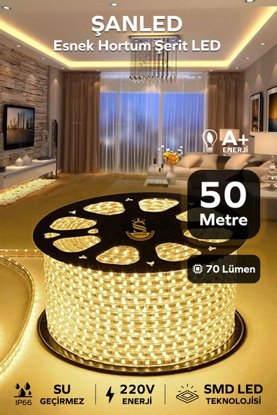 Hortum Esnek 220V Şerit Led Gün Işığı 50 Metre ürün görseli 1