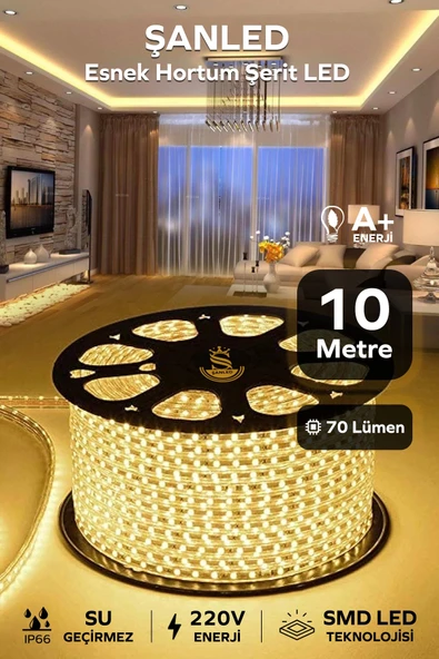 Hortum Esnek 220V Şerit Led Gün Işığı 10 Metre ürün görseli 1
