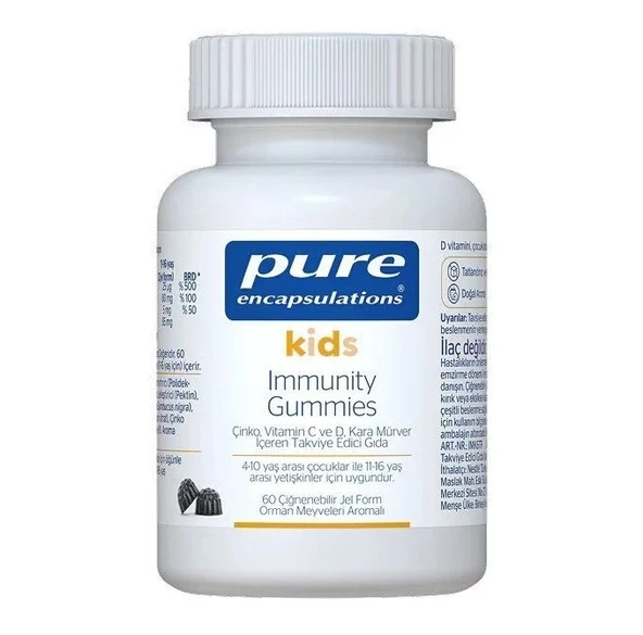 Pure Encapsulations Kids Immunity 60 Gummies - Resim 2