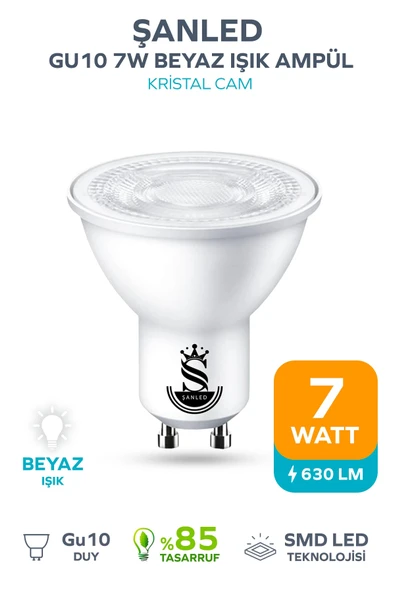 GU10 7W Beyaz Işık Ampül 1 Adet ürün görseli 1