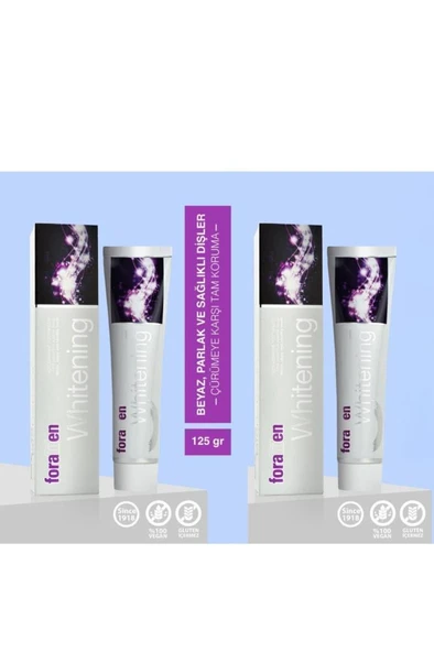 Foramen 2 Adet Whitening Beyazlatıcı Büyük Boy Diş Macunu 125 gr ürün görseli 1