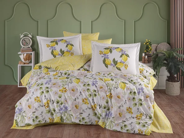Hobby Çift Kişilik Poplin Nevresim Lemonty Sarı ürün görseli 1