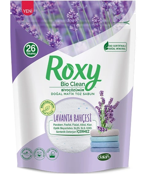 DALAN ROXY BİO CLEAN 800GR LAVANTA BAHÇESİ BİYOÇÖZÜNÜR DOĞAL MATİK TOZ SABUN  26 YIKAMA ürün görseli 1