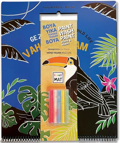Funny Mat Black Set Gezegenimiz Vahşi Yaşam (Tebeşirli) ürün görseli 1