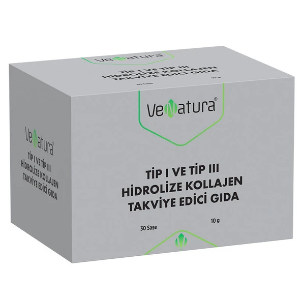 VeNatura Tip I ve Tip III Hidrolize Kollajen 30 Saşe ürün görseli 1