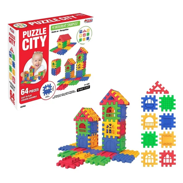Puzzle City 64 Parça - Resim 4