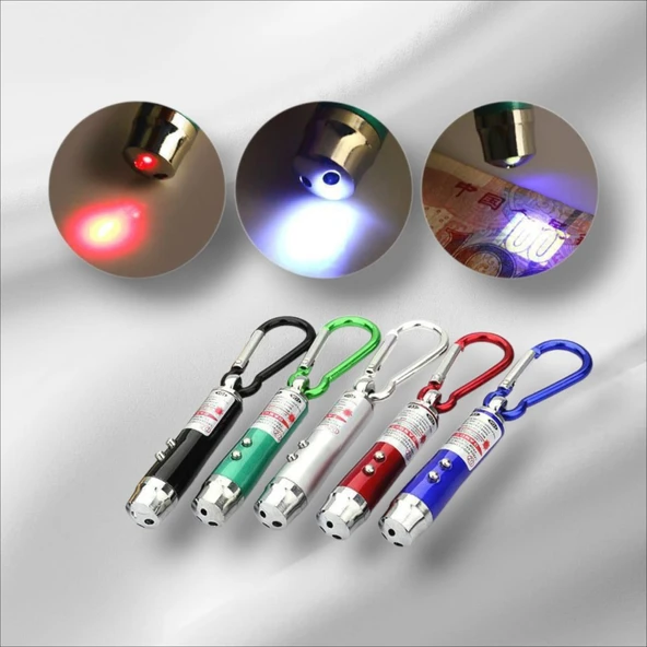 3 In 1 Kedi Lazer Oyuncağı Işık Lazer-Sunum Projeksiyon-Powerpoint Kalemi+El Feneri ürün görseli 1