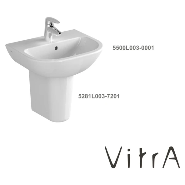 Lavabo 45 cm 5500L003-0001, Yarım Ayak 5281L003-7201 ürün görseli 1