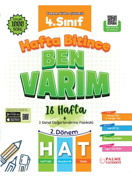 PALME 4.SINIF HAFTA BİTİNCE BEN VARIM (18 HAFTA) (2.DÖNEM) ürün görseli 1