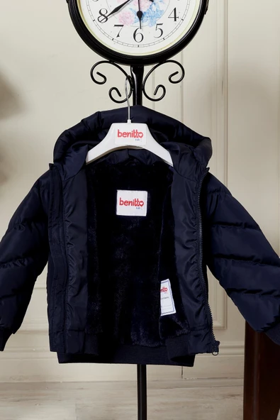 Erkek Bebek Kapüşonlu Kışlık Mont 51332 - Resim 12