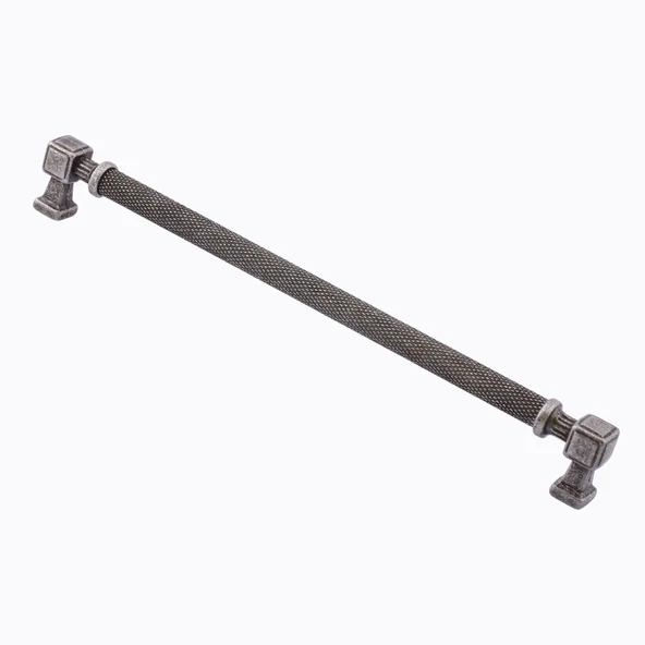 Talas Antik Gümüş 224 mm Tırtıklı Metal Kulp Kapak Kulpu Dayanıklı Kulpları Mobilya Çekmece Dolap ürün görseli 1