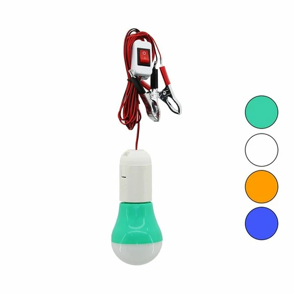 SEYYAR - LED LAMBA AKÜ TAKVİYE KABLOLU= 4MT 12V - 5W-Findit ürün görseli 1