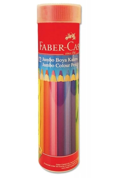FABER JUMBO KURUBOYA TAMBOY 12 Lİ TÜP ÜÇGEN ürün görseli 1