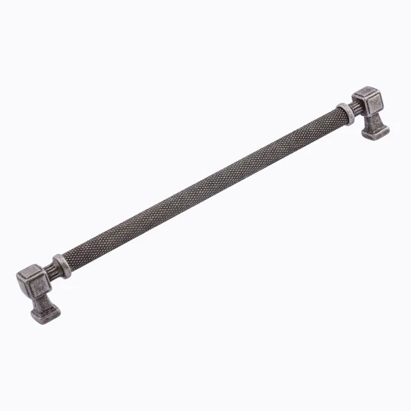 Talas Antik Gümüş 256 mm Tırtıklı Metal Kulp Kapak Kulpu Dayanıklı Kulpları Mobilya Çekmece Dolap ürün görseli 1