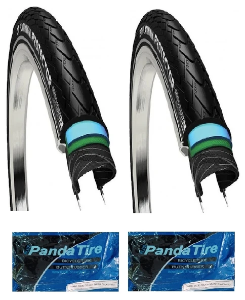 CST 28 Jant 700x35C 3mm ZIRHLI Platinum Protector Bisiklet Dış Lastiği X 2 Adet+Panda İç Lastik Seti ürün görseli 1