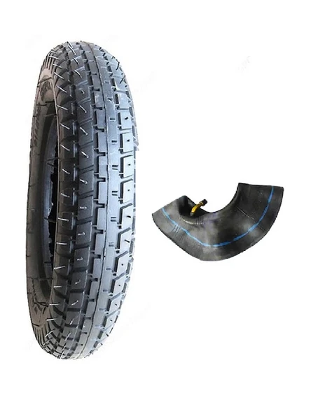 DIAMOND 3.00-8 Tube Type 6PR (6 Kat) Engelli Araç Dış Lastiği + Eğri Sibop İç Lastik Seti ürün görseli 1