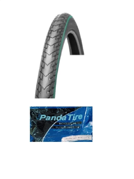 GRL 28x1.5/8x1.50 (700x38) 1 mm Zırhlı Reflektörlü 1081 Bisiklet Dış Lastiği + Panda İç Lastik Seti ürün görseli 1