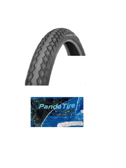 GRL 28 Jant 28x1.40 (700x35C) 1 mm Zırhlı Reflektörlü 7041 Bisiklet Dış Lastiği+Panda İç Lastik Seti ürün görseli 1