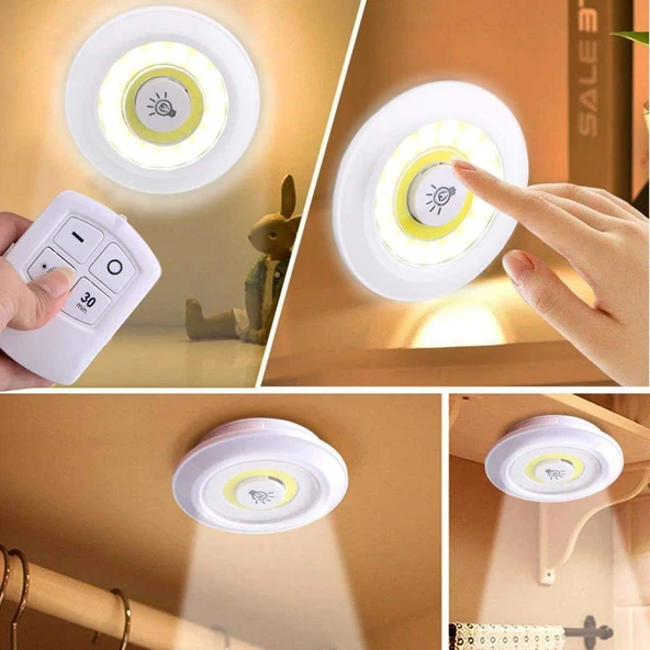 Uzaktan Kumandalı Yapışkanlı Led Spot Lamba-Findit ürün görseli 1