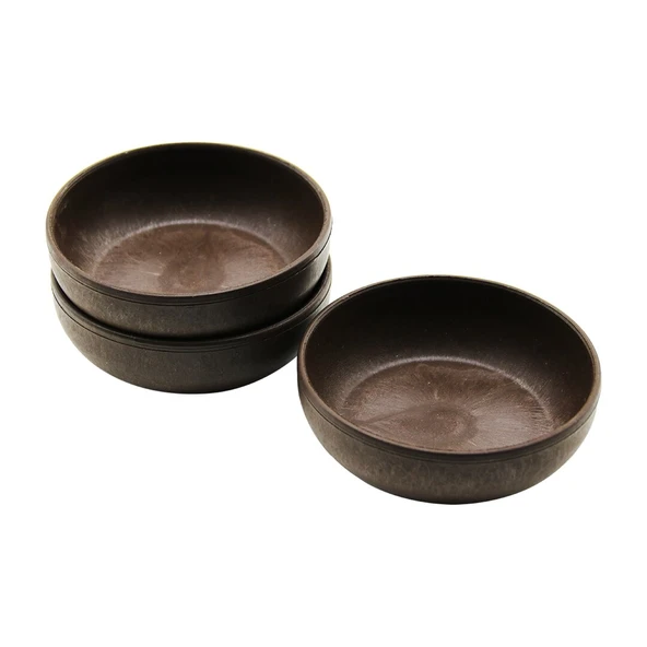 3PCS  NATUREL PLASTİK ÇEREZLİK  ÇAP: 10CM - DERİNLİK: 3CM-Findit ürün görseli 1