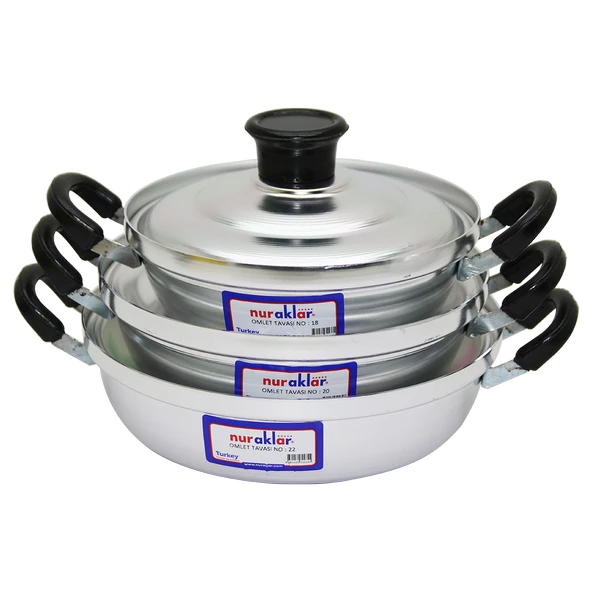3LÜ ALÜMİNYUM OMLET SET NO-18-20-22-Findit ürün görseli 1