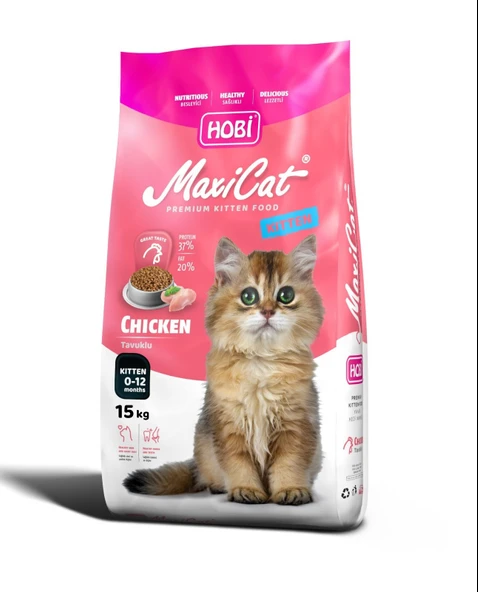 Hobi Maxicat Kitten Tavuklu Yavru Kedi Maması 12 kg ürün görseli 1