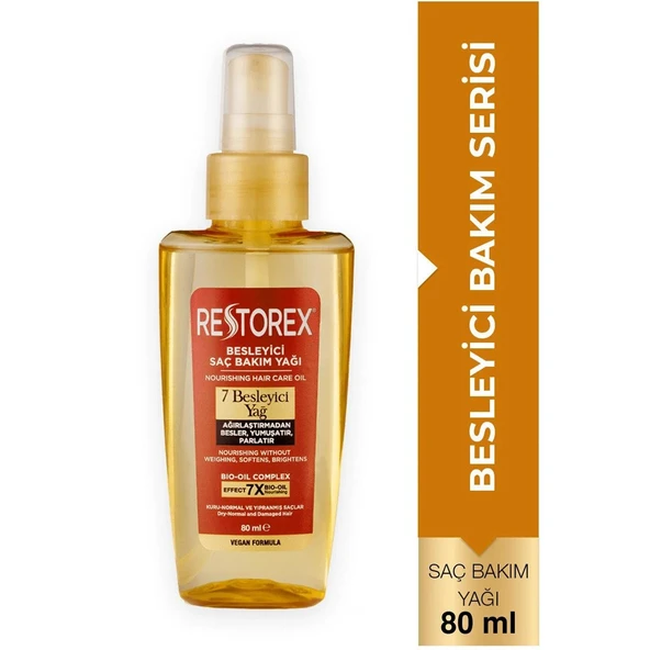Restorex 7 Besleyici Saç Bakım Yağı 80 ml ürün görseli 1