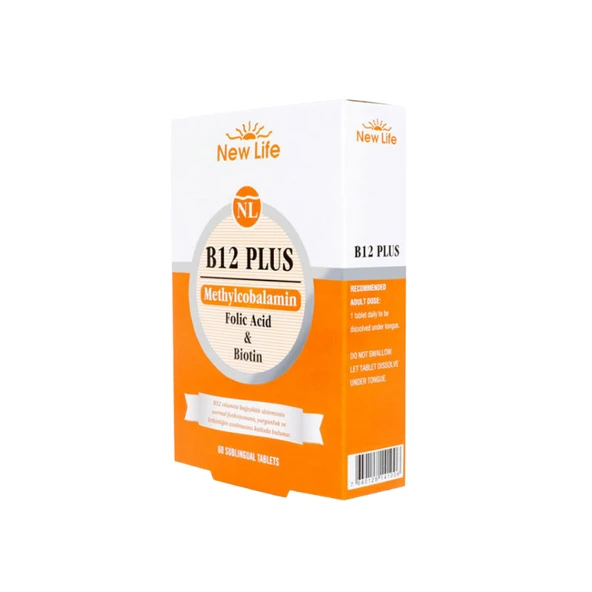 New Life B12 Plus Methylcobolamin 60 Dilaltı Tablet ürün görseli 1