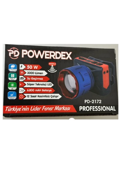 PTTAVM: powerdex Pd-2172 50w 3000 Lümen 6800mAH Batarya Zoomlu