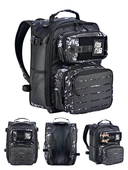 Fujin ProAji Back Pack Black Camo Balıkçı Sırt Çantası ürün görseli 1