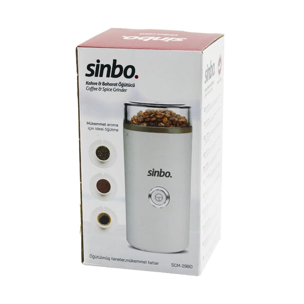 KAHVE - BAHARAT ÖĞÜTÜCÜ MAKİNE  2 BIÇAKLI ÇELİK ÖĞÜTME HAZNESİ  70GR ÖĞÜTME AC MOTOR=180W SCM-2980 (2818) ürün görseli 1