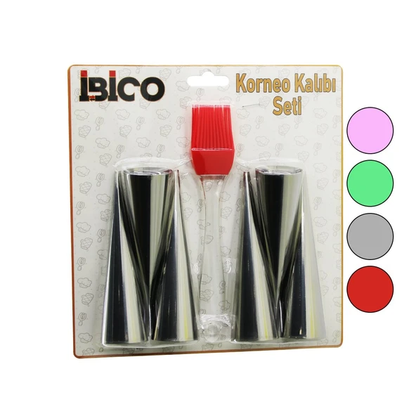 7PCS 6-KORNEO KALIP - 1-SİLİKON FIRÇA PASTA DEKORASYON SETİ ÇAP:3.4CM X UZUNLUK:12CM (2818) ürün görseli 1