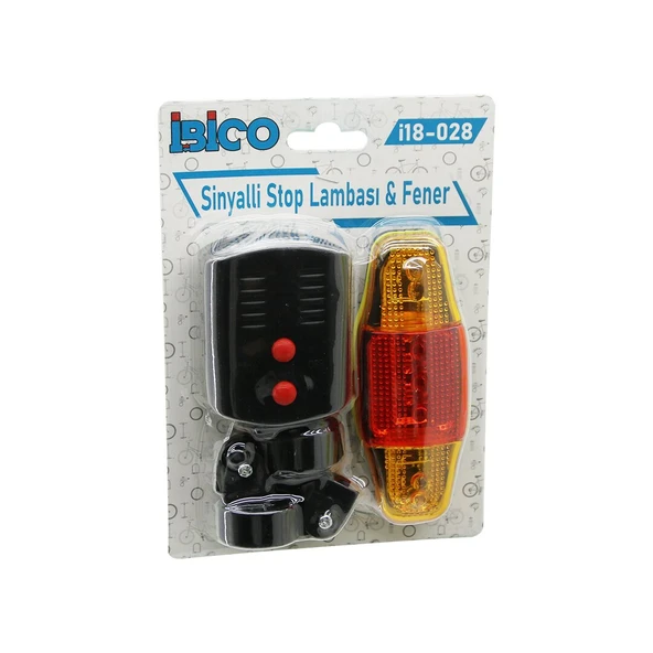 2İN1 BİSİKLET COB LED FENER  -  SİNYALLİ STOP LAMBA   PİLLİ (2818) ürün görseli 1
