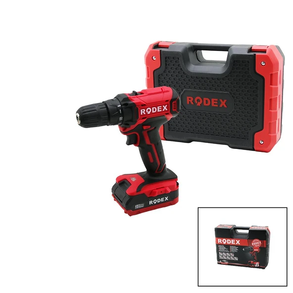 2 KADEME HIZ-VİTESLİ ŞARJLI=ÇİFT BATARYA19PCS UÇLUMATKAP 0-350 / 0-1350 RPM 16.8V / 2.0A LI-ION  RDX-3365 (2818) ürün görseli 1