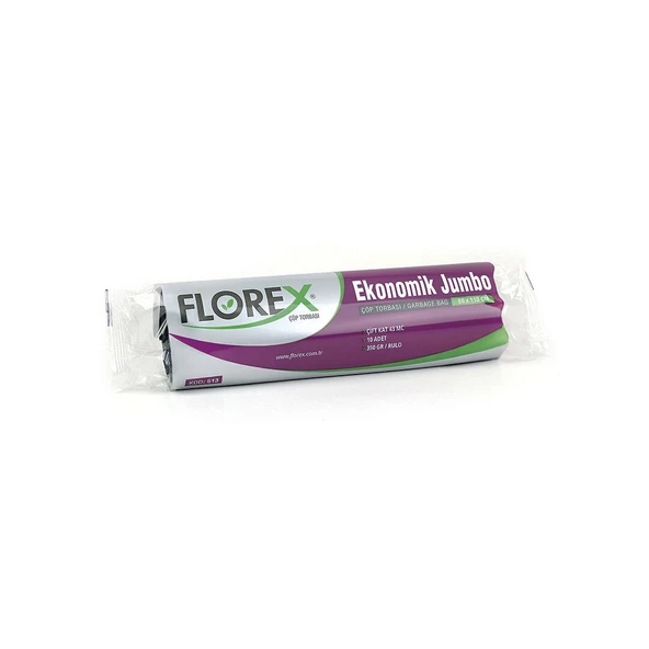 200 ADET FLOREX-513 EKO JUMBO 80X110CM ÇÖP TORBASI 20x10=200 (2818) ürün görseli 1