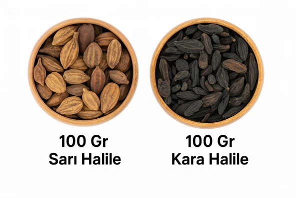 Kara Halile 100 Gr + Sarı Halile 100 Gr  Doğal Şifalı Bitki Seti (İkili Paket - Toplam 200 Gr) ürün görseli 1