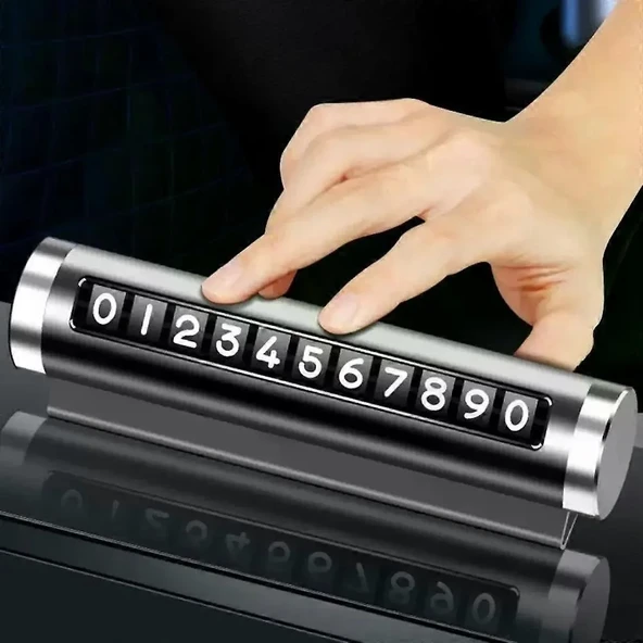 Telefon Numarası Plaka Silindiri Ayarı Renkli Metal Alüminyum Araba Geçici Park Kartı Evrensel Moda Oto Aksesuarları (2818) ürün görseli 1