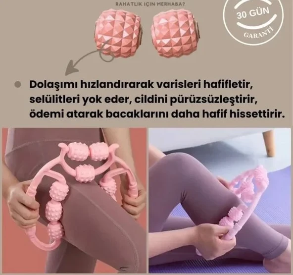 9 Tekerlekli Yoga Fitness Silindiri (Roller) (2818) ürün görseli 1