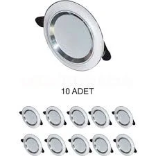 10 Adet Cata CT - 5257 6W Zebra LED Armatür Beyaz - Krom - 3 Renk ürün görseli 1