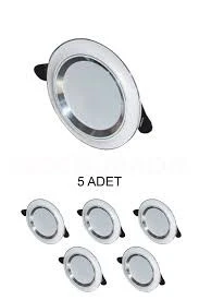 5 Adet Cata CT - 5257 6W Zebra LED Armatür Beyaz - Krom - 3 Renk ürün görseli 1