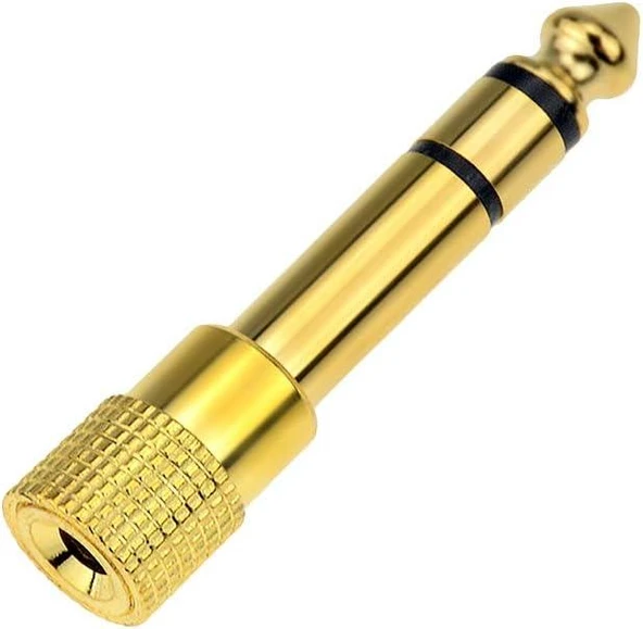 PrimeX PX-4458 6.3 mm Erkek To 3.5 mm Dişi Çevirici Dönüştürücü Jack Adaptörü, 6.3mm Ses Koonektör ürün görseli 1