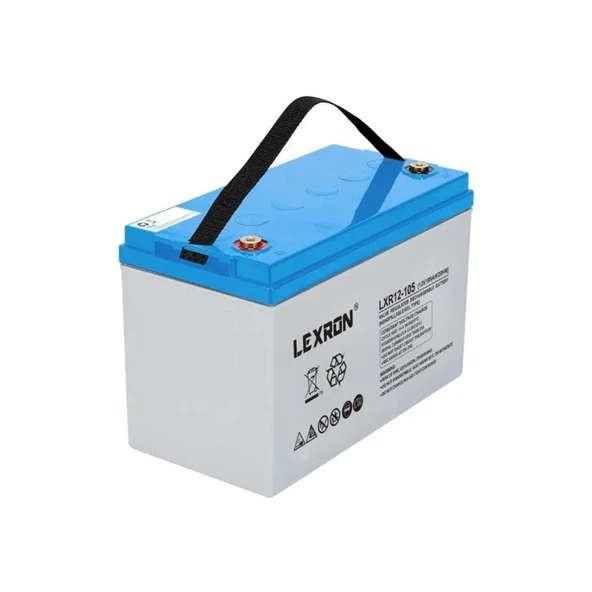 Lexron 12 V Volt 105 Ah Amper Deep Cycle Solar Güneş Jel Akü ürün görseli 1