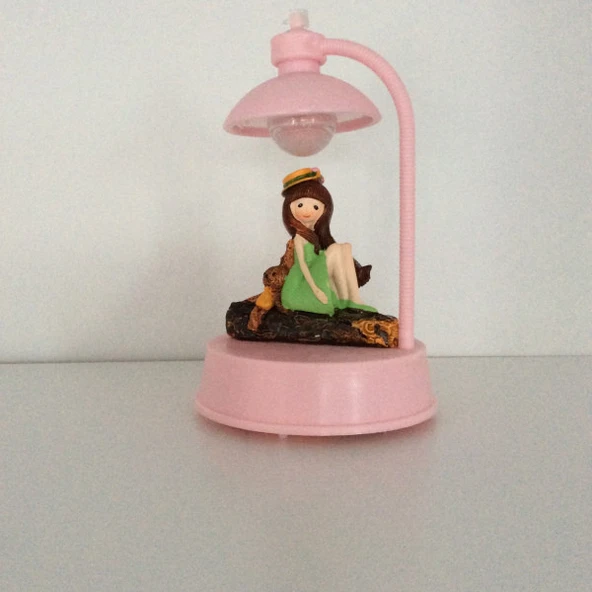 Kız Figürlü Biblo Pembe - Resim 2